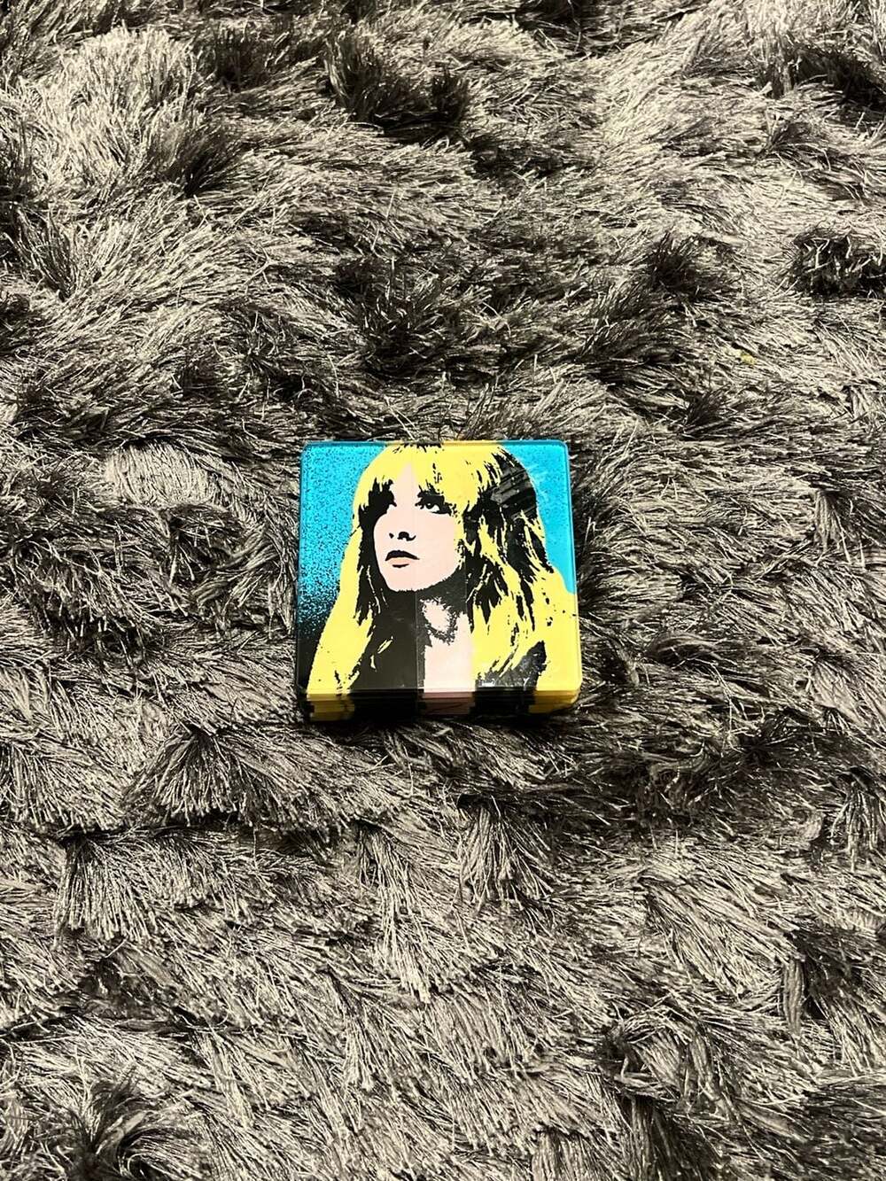 Vallely Studios Stevie Nicks Pop Art Glass Coasters, Set of 6
